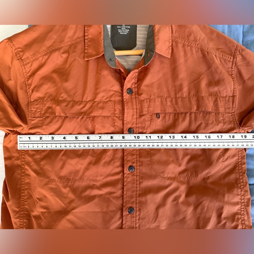 🏞️ REI Co-op Men’s Short-Sleeve Nylon Ventilated Hiking Shirt – Rust Orange (M) - Picture 11 of 15